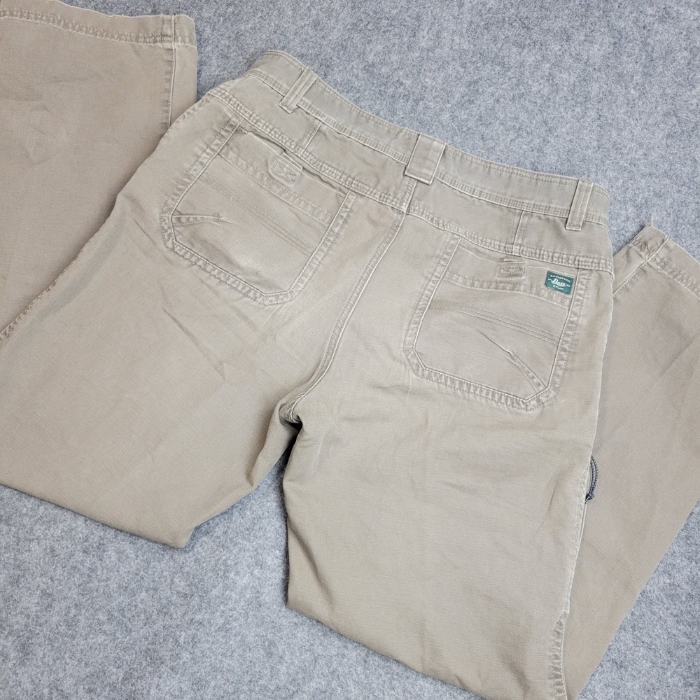 GH Bass Chino Pants Mens 36x34 Brown Slash Pocket Flat Front Classic Straight